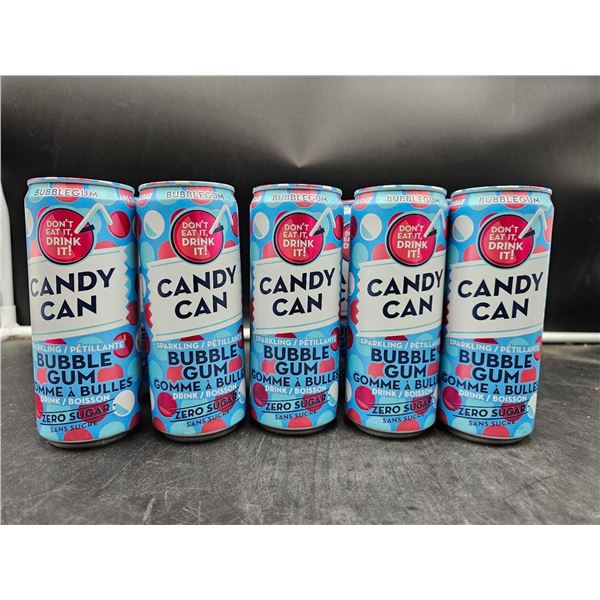 Candy Can Sparkling Bubble Gum Drink-Zero sugar (10 x 330ml)