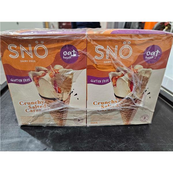 ***FROZEN*** SNO Crunchy Salted Caramel Oat Based Dessert Cones 8 x 3