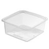 Image 1 : FKGS64 Plastic 6" 4-Comp Clear Square Container - 150 Count