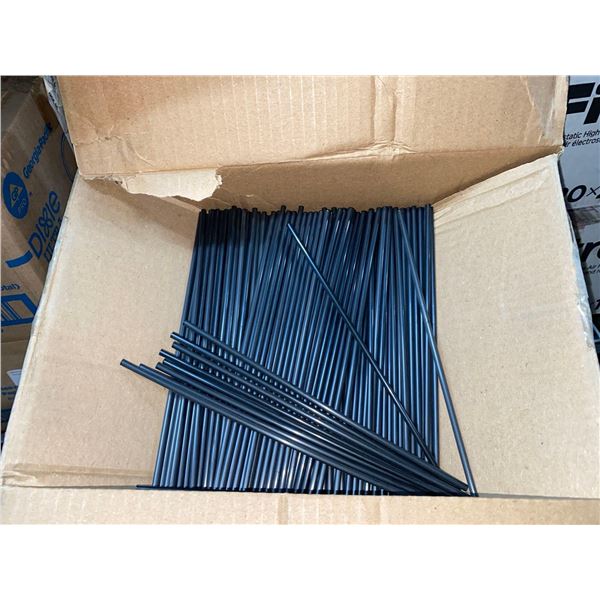 Stone Straw Ltd 8" Sturdi Sips Black Cocktail Straws 5000 Count