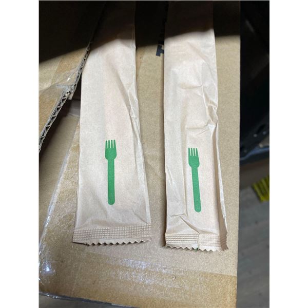 UPGC Individually Paper Wrapped Birch Forks 1000 Pcs  UPGC-WF1000-PW