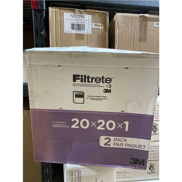 Filtrete 3M Electrostatic High Performance Air Filter 20 x 20 x 1 2Pk