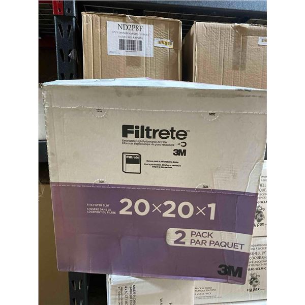 Filtrete 3M Electrostatic High Performance Air Filter 20 x 20 x 1 2Pk
