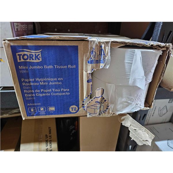 Tork Mini Jumbo Bath 2-ply Tissue Roll - White x12 Rolls