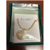Image 1 : Paff Art SCulpted 14K GP Pendand & Chain Set NEW