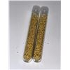 Image 1 : Large Vials of Golden Flake Material - LOT of 2