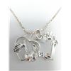 Image 1 : Silver 2 Heart Pendant With Chain Necklace, Suggested Retail Value $80