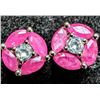 Image 2 : Silver Ruby 1Ct Earrings, Suggested Retail Value $120