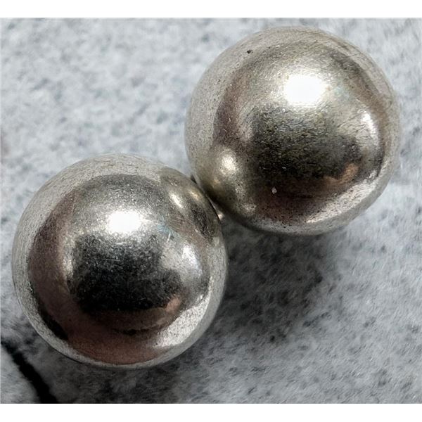 Silver Ball Earrings, Suggested Retail Value $30