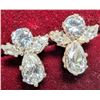 Image 1 : Silver Cubic Zirconia Earrings, Suggested Retail Value $40