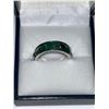 Image 1 : Sterling Silver & Jade Enamel Dress Ring NEW in gift box