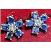 Image 1 : Silver Sapphire 4Ct Earrings, Suggested Retail Value $240