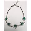 Image 1 : Silver Emerald 7.5" 2.5Ct Bracelet, Suggested Retail Value $400