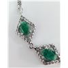 Image 3 : Silver Emerald 7.5" 2.5Ct Bracelet, Suggested Retail Value $400