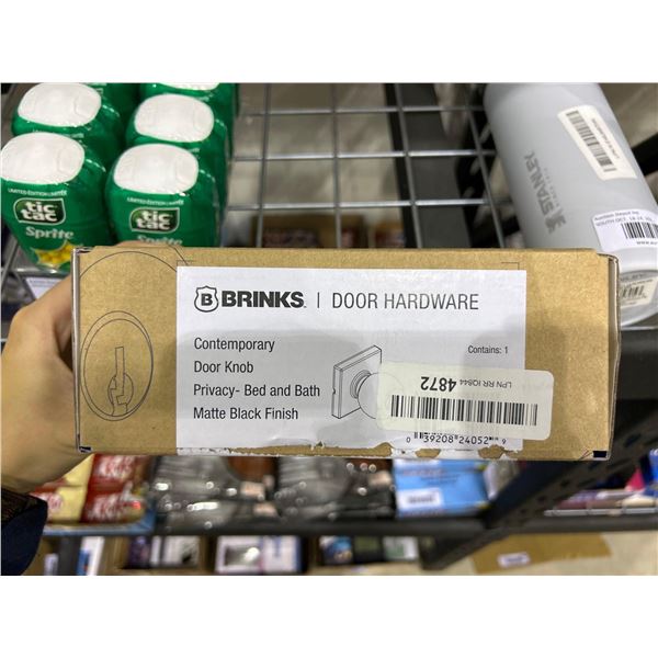 Brinks Door Hardware Matte Black Door Knob