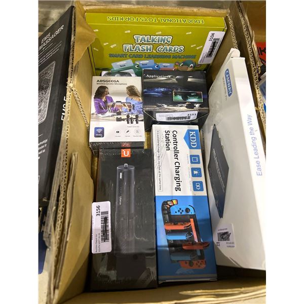 Box Lot of assorted NEW electronics items as pictured