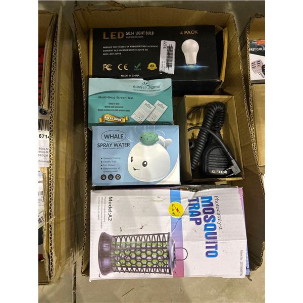 Box Lot of assorted NEW electronics items as pictured