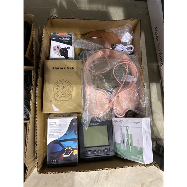 Box Lot of assorted NEW electronics items as pictured