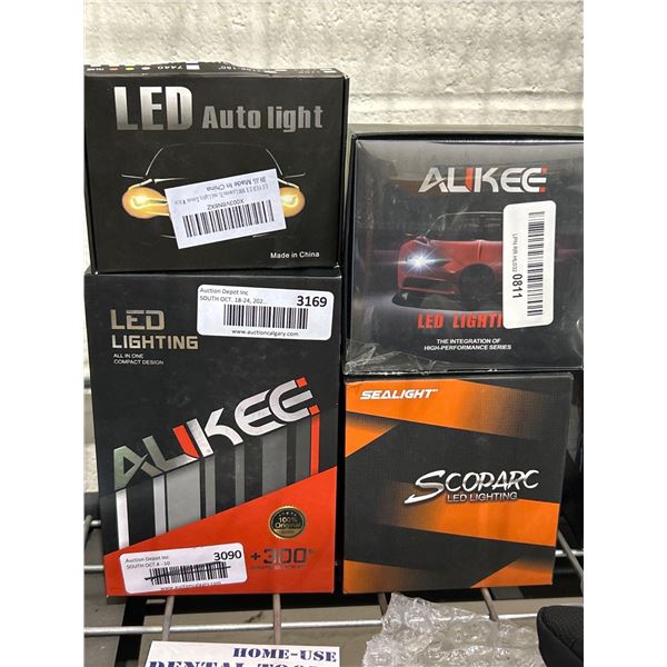 LOT of 4 Auto Headlight LED Lighting