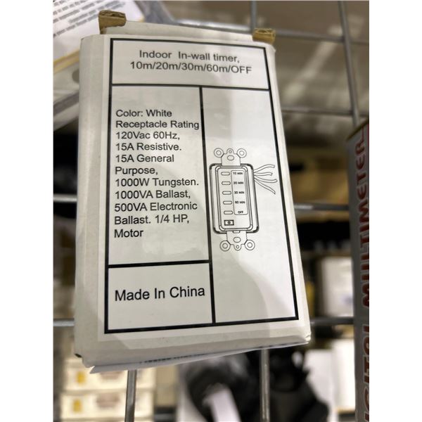 Indoor in wall mutli timer 15A