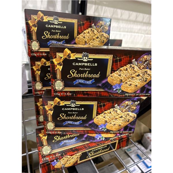 Campbells Chocolate chip Shortbread Cookies Lot of 6 x 125g