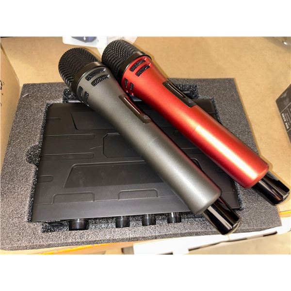 Wireless Microphone Systems, TONOR Dual UHF Cordless Karaoke Microphone Set, Handheld Dynamic Mic