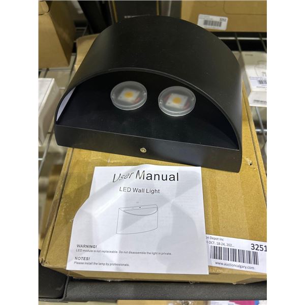 LED Black Wall Sconce Light