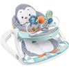 Image 1 : Fisher-Price Portable Baby Chair Sit-Me-Up Floor Seat with Snack Tray and Removable Toy Bar, Penguin
