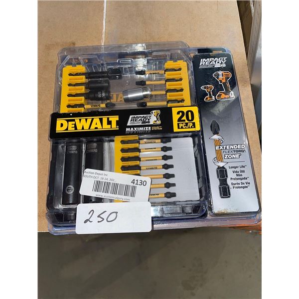 DEWALT 20-Piece Impact Ready Bit Set with Flex Torq Technology, Hex Shank, Magnetic, Precision Machi