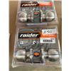 Image 2 : Raider Keyed Entry Chrome Door Knobs Lot of 2