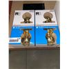 Image 2 : Reliabilt Bola Polished Brass Round Passage Knob LOT OF 2