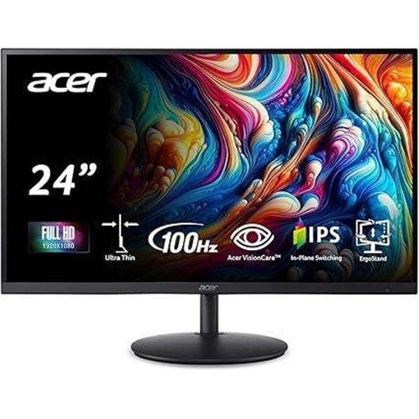 Acer SH242Y Ebmihx 23.8" Full HD (1920 x 1080) Widescreen IPS Monitor |AMD FreeSync | 1ms (VRB) | up