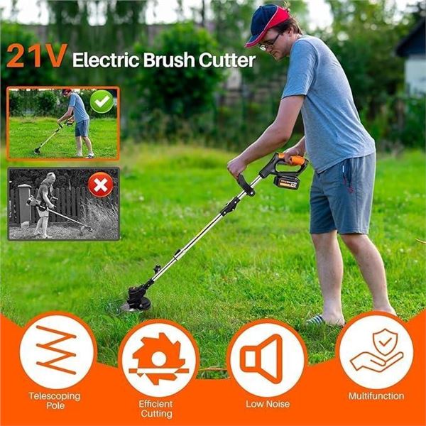 Weed Wacker, Ohey Electric Weed Wacker Cordless Trimmer, Portable Battery Power Rechargeable Home We