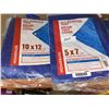Image 2 : All-Purpose Tarp 10' x 12' and 5' x 7' Light Grade Lot of 2