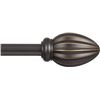 Image 1 : Kenney 5/8" Fast Fit Bailey Easy Install Curtain Rod, Oil Rubbed Bronze, 66"-120"
