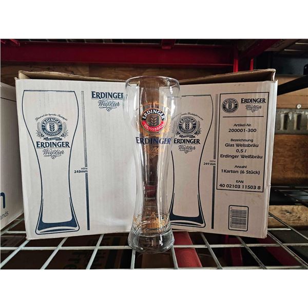Lot of 12 Erdinger 9.8" Beer Glasses