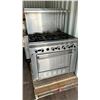 Image 6 : US Range Commercial Gas Single Door Range with 6 Burner Up & Backsplash