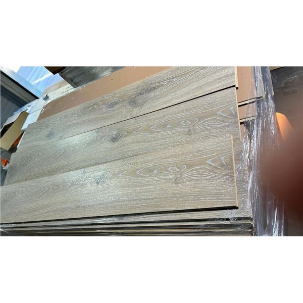 PALLET LOT - Grey Puddy 8mm Laminate Flooring - Approx 1200 Sq Ft - As pictured.
