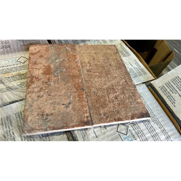 PALLET LOT - Broadmeadow Brick Ceramic Tile 4"x8" (40/box) - Approx 27 Cases as pictured