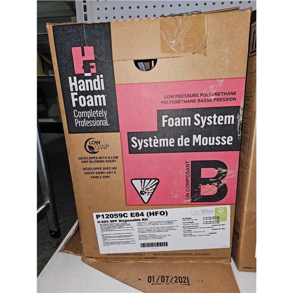 HandiFoam® Low Density low-pressure, spray polyurethane foam is an open cell, chemically cured, two-