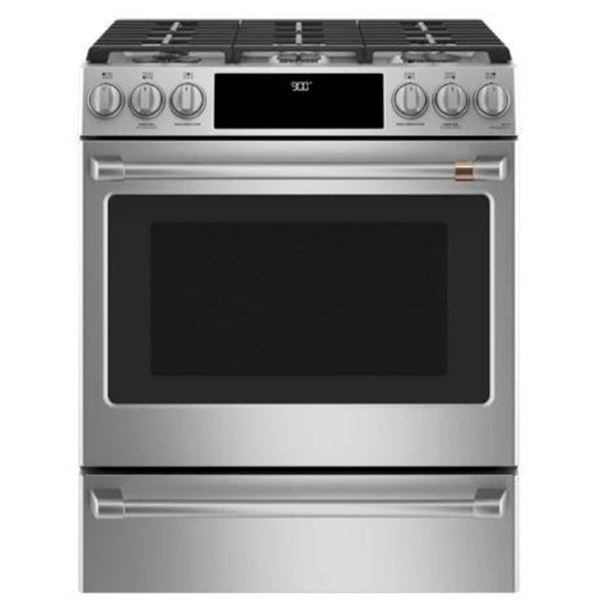 Cafe CC2S900P2M2S1 Dual Fuel Range, 30 inch Exterior Width, Self Clean, Convection, 6 Burners, 1 Gri