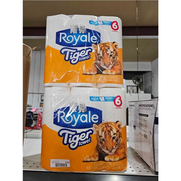 Royale Tiger Towel, Paper Towel Rolls, 2x6 rolls