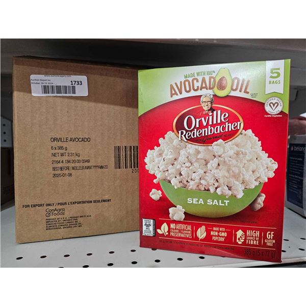Orville Reddenbacher Avocado Oil Microwave Popcorn 6x385g