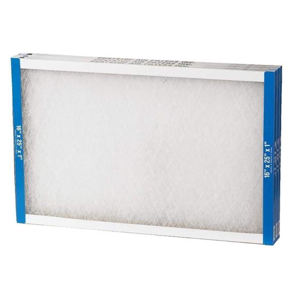 Duststop 16x25x1" Fiberglass Air Filters - 12 Count