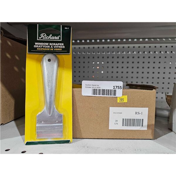 Lot of 20 Richard Window Scrapers