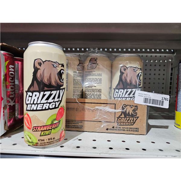 Grizzly Energy Zero Sugar Strawberry Kiwi 473ml x 12