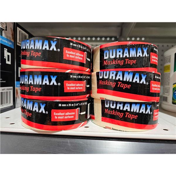 Duramax Masking Tape 36mm x 25m Lot of 12