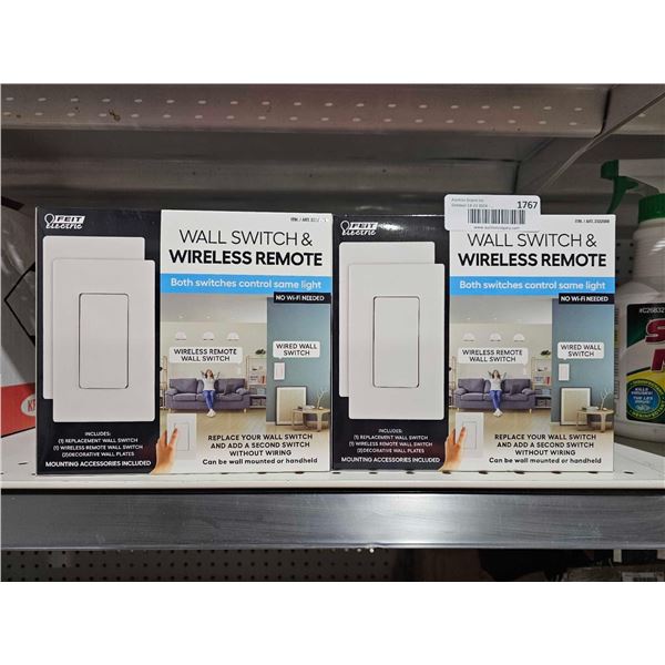Lot of 2 Feit Electric Wall Switch & Wireless Remote