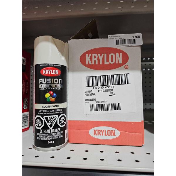 Krylon Fusion All in One Paint & Primer Gloss Ivory 6 x 340g