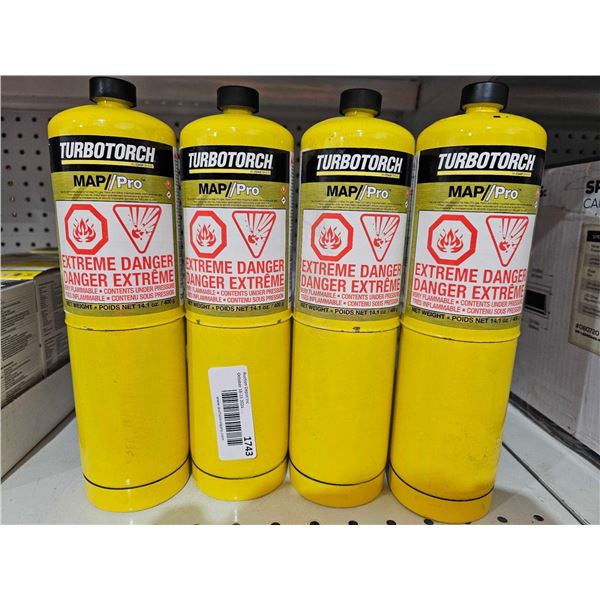TurboTorch MAP/Pro Gas Canisters 4x400g